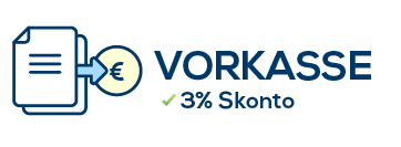 Vorkasse / Banküberweisung mit 3% Skonto Icon
