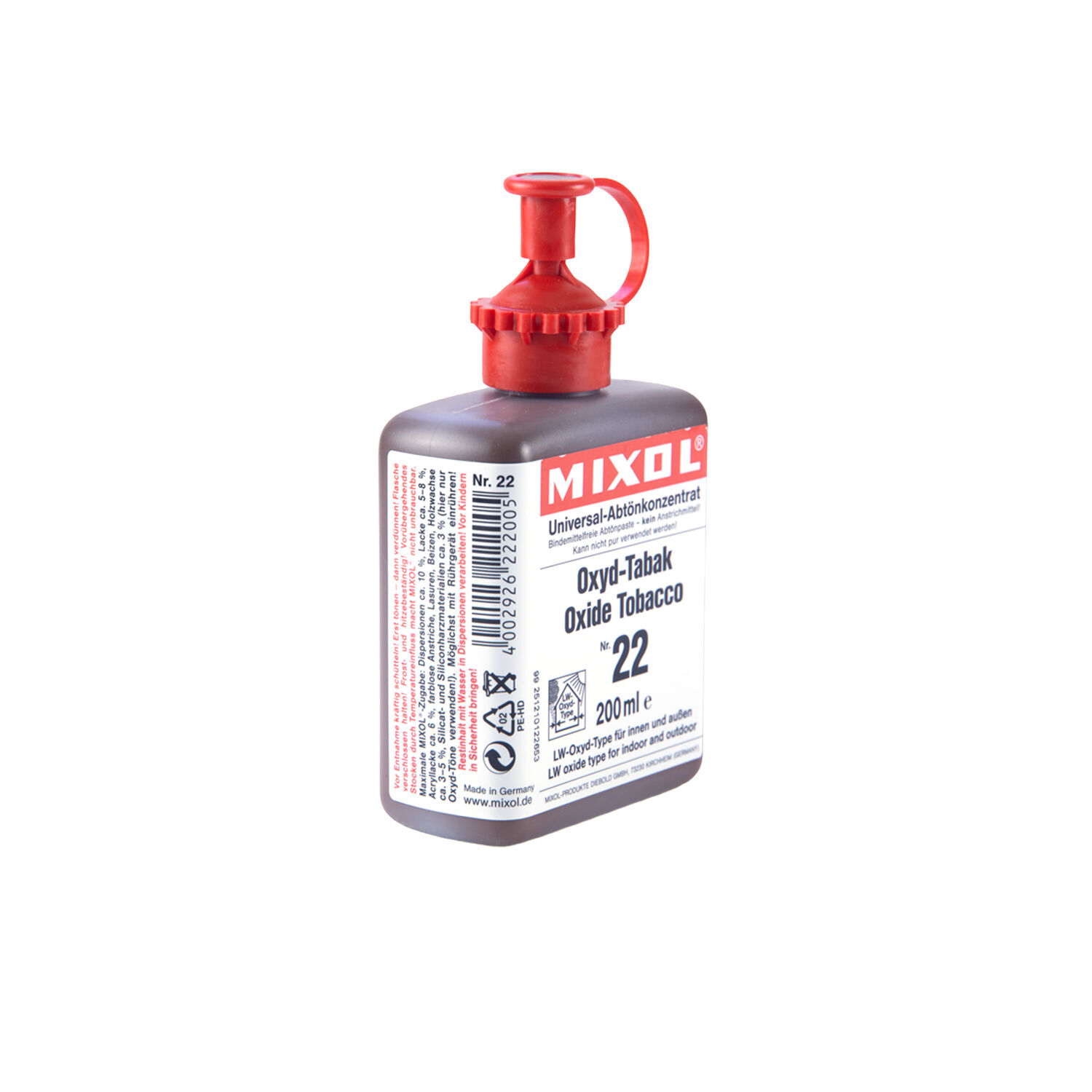 Mixol Universal-Abtönkonzentrat in Oxyd-Tabak auf weißem Hintergrund