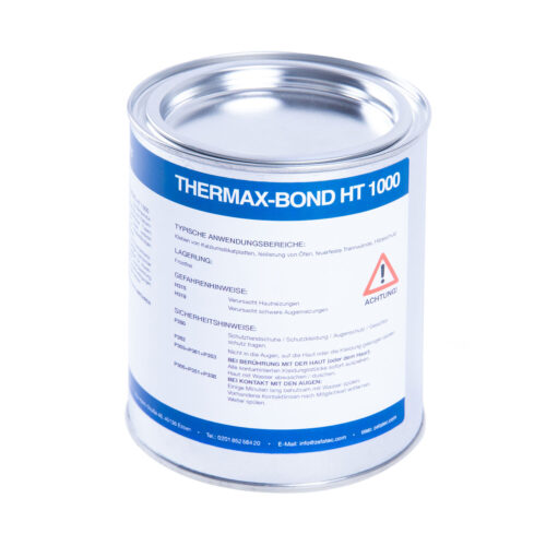 Weiße Dose THERMAX-Bond HT 1000 auf neutralem Hintergrund