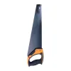 Fuchsschwanz mit schwarzem Blatt und orange-schwarzem Griff auf weißem Hintergrund