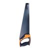Fuchsschwanz mit schwarzem Blatt und orange-schwarzem Griff auf weißem Hintergrund